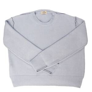 NEW COLORI women's cashmere crew neck sweater in porcelain